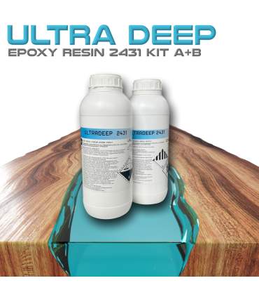 Transparent epoxy resin 2431 ultra deep Stardustcolors 1.8Kg for thick casting