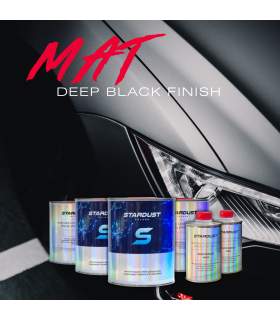 Complete car paint kit in deep matt black