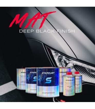 Complete car paint kit in deep matt black