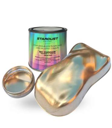 Chrome gold spray or brush paint