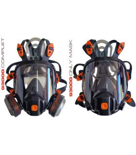 Full-face painting mask, with or without a cartridge – solvent-resistant visor