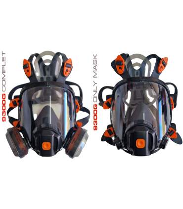 Full-face painting mask, with or without a cartridge – solvent-resistant visor