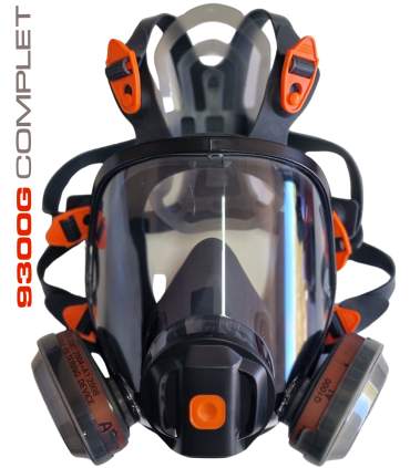 Full-face painting mask, with or without a cartridge – solvent-resistant visor