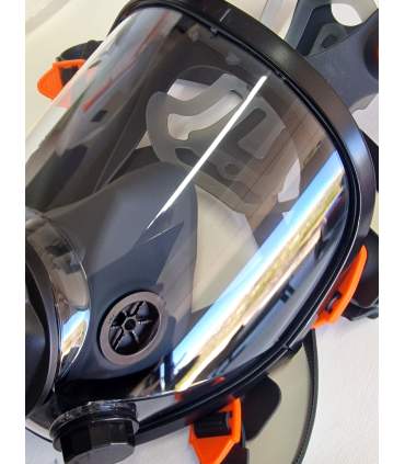 Full-face painting mask, with or without a cartridge – solvent-resistant visor