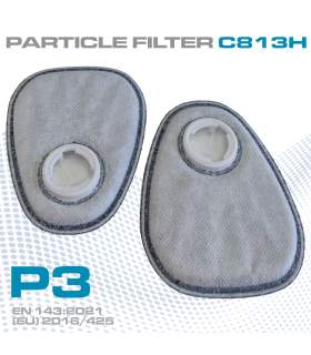 Professional P3 particulate filter for respirators used in painting and sanding