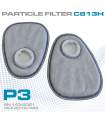 Professional P3 particulate filter for respirators used in painting and sanding