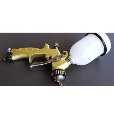 Mini Spray Gun SAT HVLP Premium Gold 0.8mm + 1.0mm