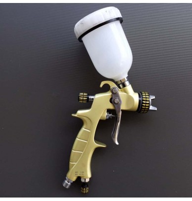 Mini Spray Gun SAT HVLP Premium Gold 0.8mm + 1.0mm