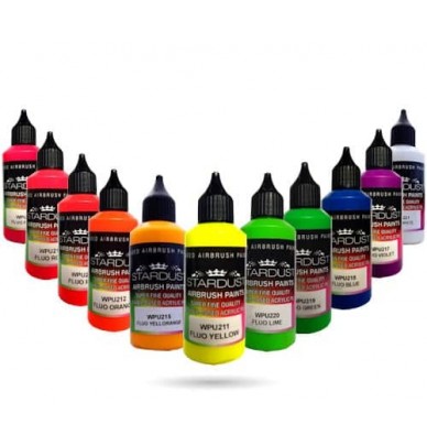 Fluorescent Series – 11 Airbrush Acrylic-Polyurethane Paints