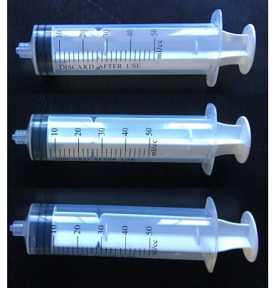 50ml Disposable Syringes for Epoxy Resin Application - 3 Pack
