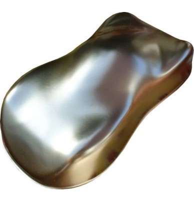 Metallic paint with mirror polish finish stainless steel effect