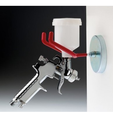 Metal and magnetic paint gun holder