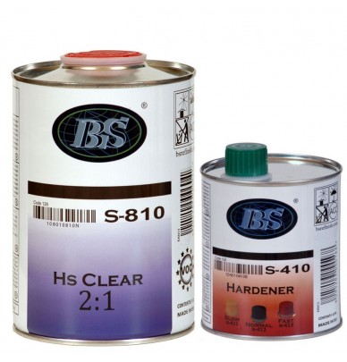 1L HS clearcoat + 0.5L hardener normal+ 125ml thinner normal