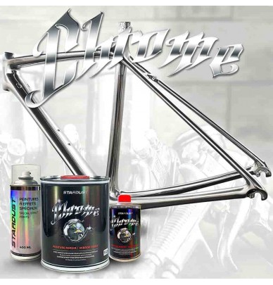 Chrome effect paint for bikes - complete kit in your choice of colors