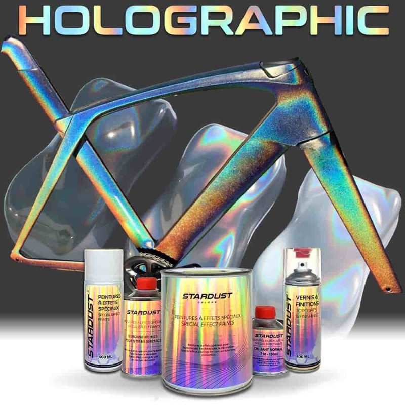 Holographic bike paint - Complete kit in spray and can