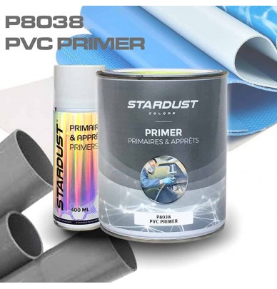 Reactive primer for PVC and plastics, clear or tinted