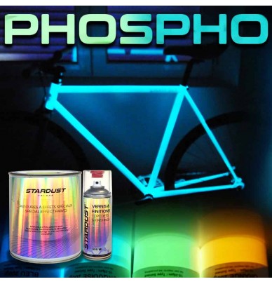 Complete phosphorescent paint kit for bikes