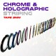 striping adhesive tape, chrome and holographic, 2mm x 20m roll