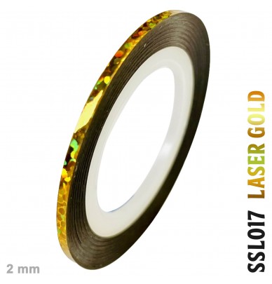 striping adhesive tape, chrome and holographic, 2mm x 20m roll