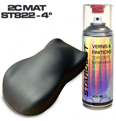 Bi-component matte aerosol spray topcoat - 2 matte or satin effects