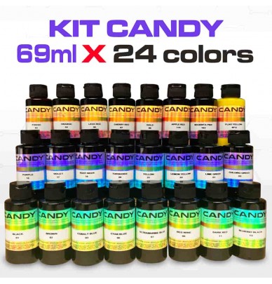 Set of 24 Concentrated Candy dyes in 69 ml