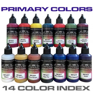 14 Primary colors Color Index for airbrush