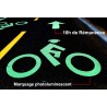 Phosphorescent paint for roads and bike paths