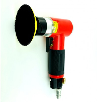 Mini pneumatic polisher 75 mm with plate and foams