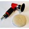 Mini pneumatic polisher 75 mm with plate and foams