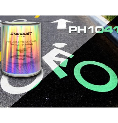 Phosphorescent paint for roads and bike paths