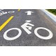 White or colored road sign paint