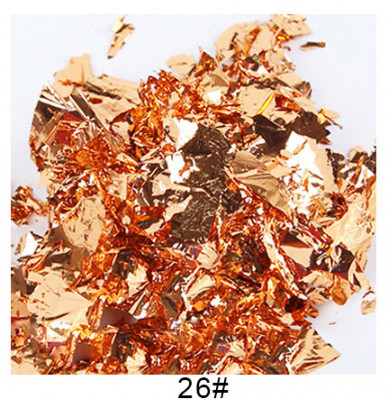 Metallic flake sheets - 10 colors x 5 grams.