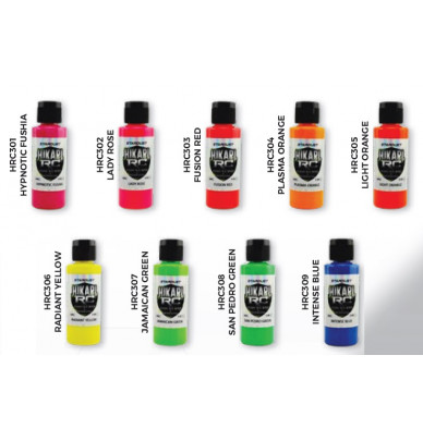 Fluo paint for RC and lexan models - 8 Colors HIKARI R/C