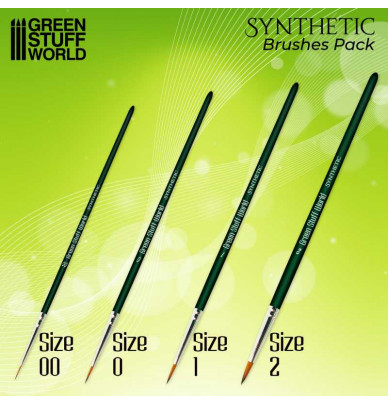 Synthetic brush for modeling painting and 3D printing GREEN SERIES range