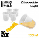 Disposable measuring cups 100ml – Set of 5
