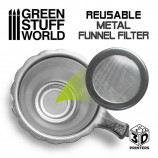 Reusable funnel with metal filter