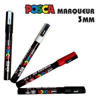 POSCA paint marker – fine tip 1.2mm in 4 colors