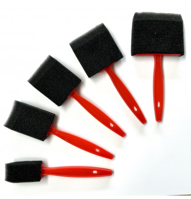 Foam Brushes for Arts and Crafts - Pack of 2 or 5
