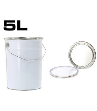 Metal paint pots with lids from 125ml to 5L