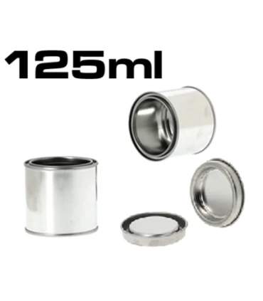 Metal paint pots with lids from 125ml to 5L