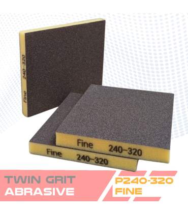 TWIN GRIT double-sided abrasive foam sponges – 5 sanding grits