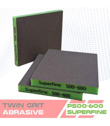 TWIN GRIT double-sided abrasive foam sponges – 5 sanding grits