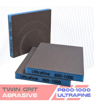 TWIN GRIT double-sided abrasive foam sponges – 5 sanding grits
