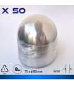 Transparent plastic half sphere for painting, 150x75 mm, for wall display