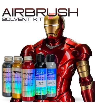Paint kit for painting IRON MAN in red and gold – Spray can or airbrush