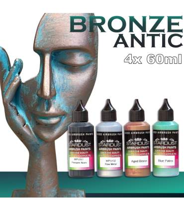 Patinated bronze paint - 4 acrylic products