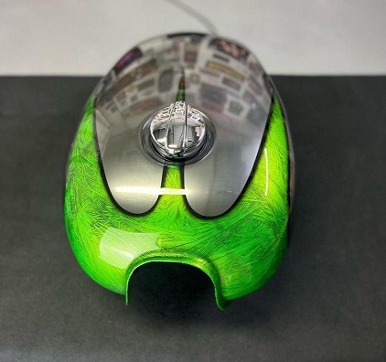 Lime green crystallizer and candy – Custom paint on tank by @imbry
