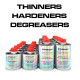 Thinners, Hardeners, Degreasers