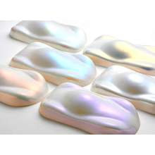 Interfering pearlescent paints