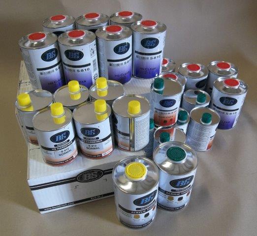 Solvent, one of the components of solvent-based car paint